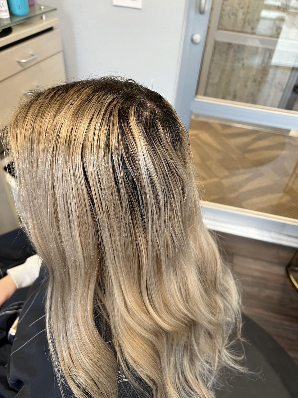 Before blonde color correction