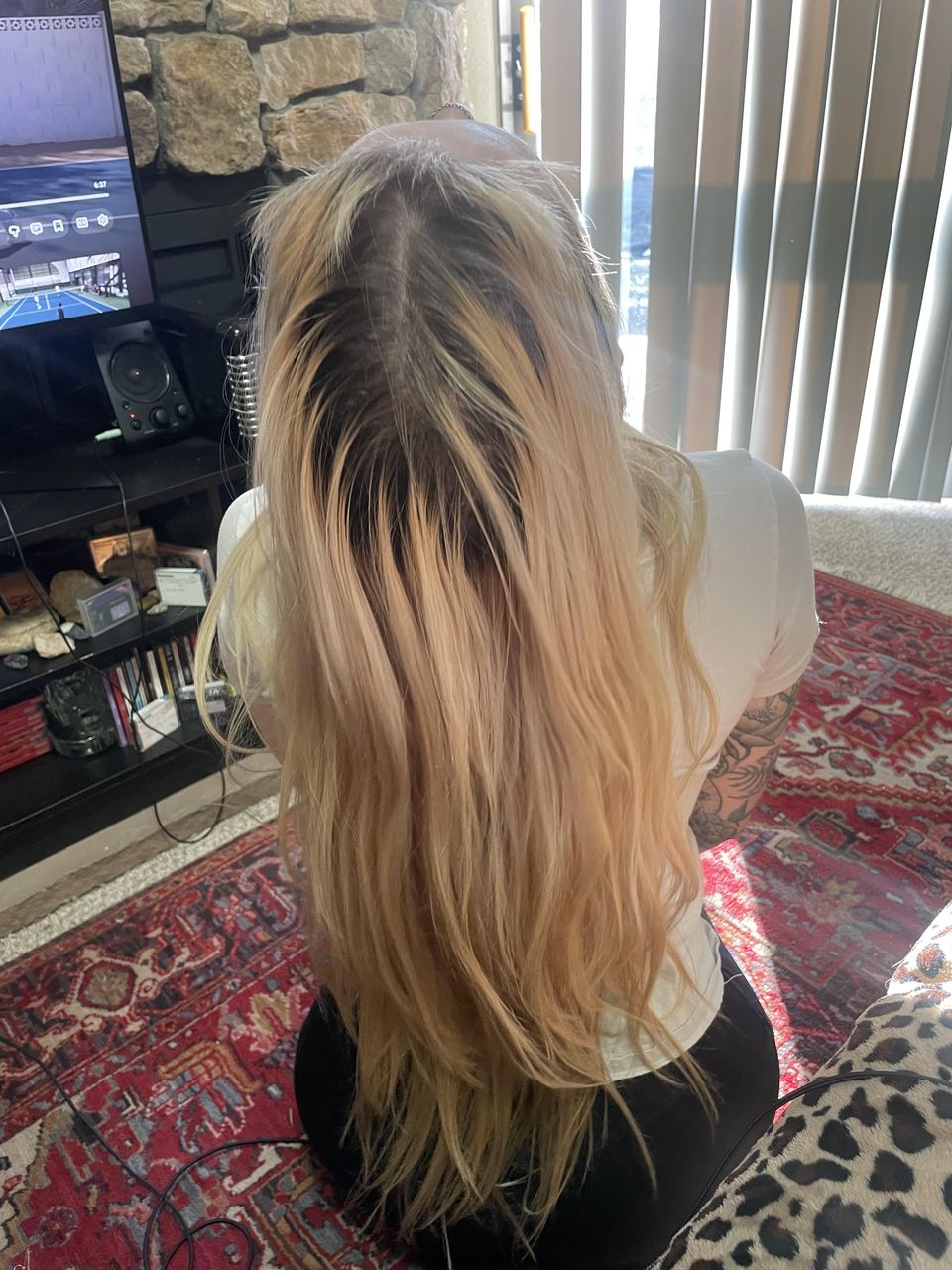 Before blonde detail